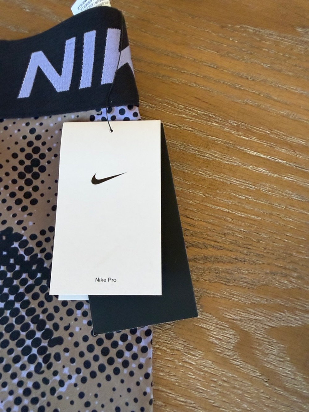 Nike Pro Black and Purple Dot-Print Training Shorts - Picture 3 of 8